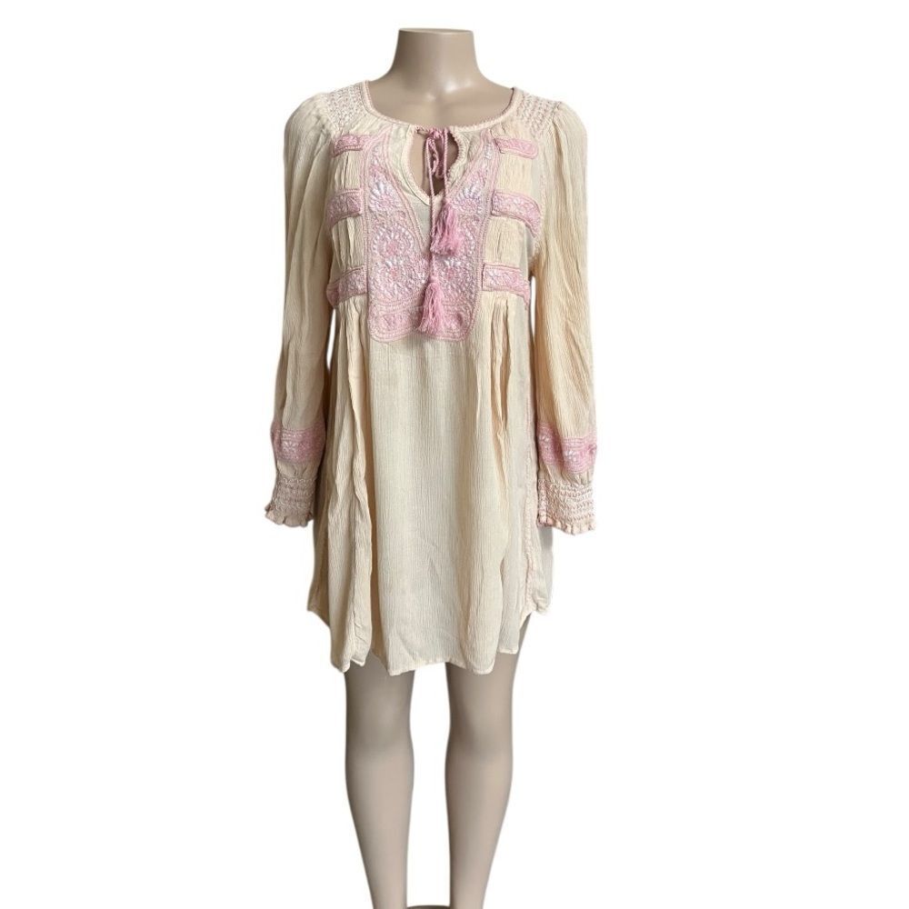 Free People soft peach long sleeves Dress
